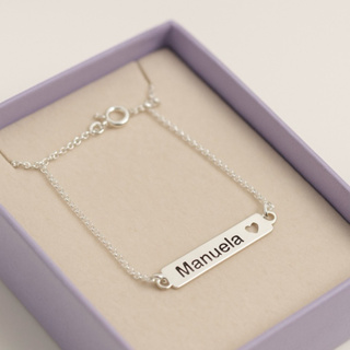 Pulseira Infantil Personalizada em Prata 925 Legítima em Oferta na Shopee