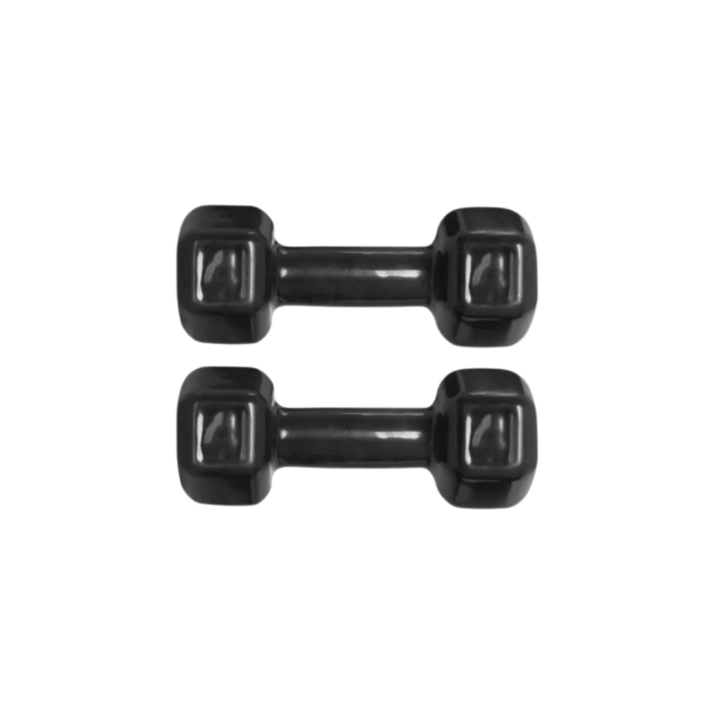 Par Halter Sextavado 4kg Emborrachado Musculação Treino Fitness