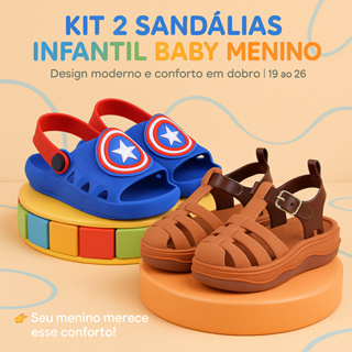 Kit 2 Menino Baby Papete + Sandália – Design Moderno e Conforto em Dobro 19 ao 26 - Envio Rápido! em Oferta na Shopee