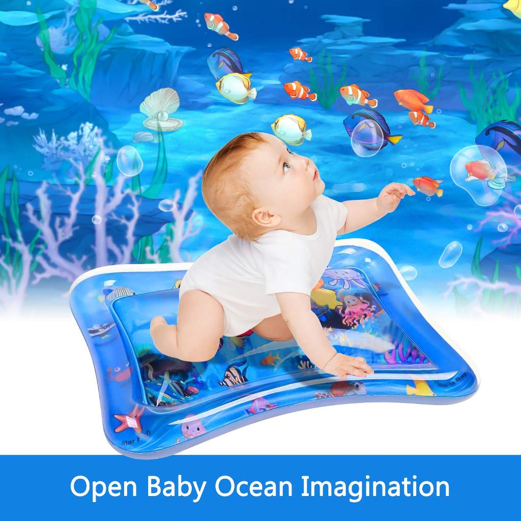 Aislinn Tapete aquático para bebês, brinquedos para bebês, tapete aquático para bebês, tapete inflável para bebês