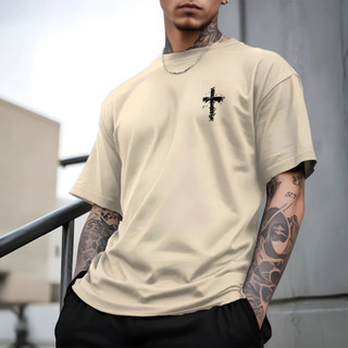 Camiseta Blusa Cruz Mini Masculina Camisa Street Faith Camisa Manfinity 100% Algodão