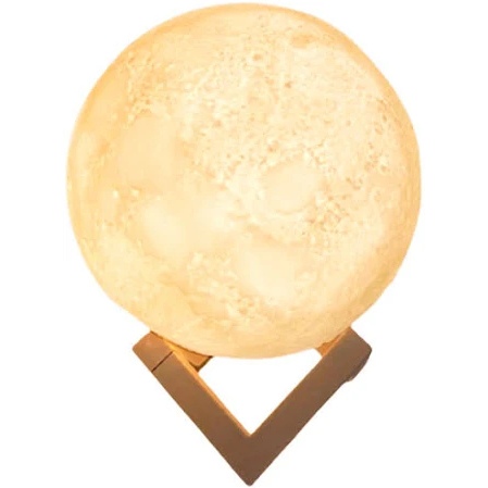 🌙 Luminária Lua Decorativa LED 16 cm Com a Base – Luz Suave e Charmosa ✨