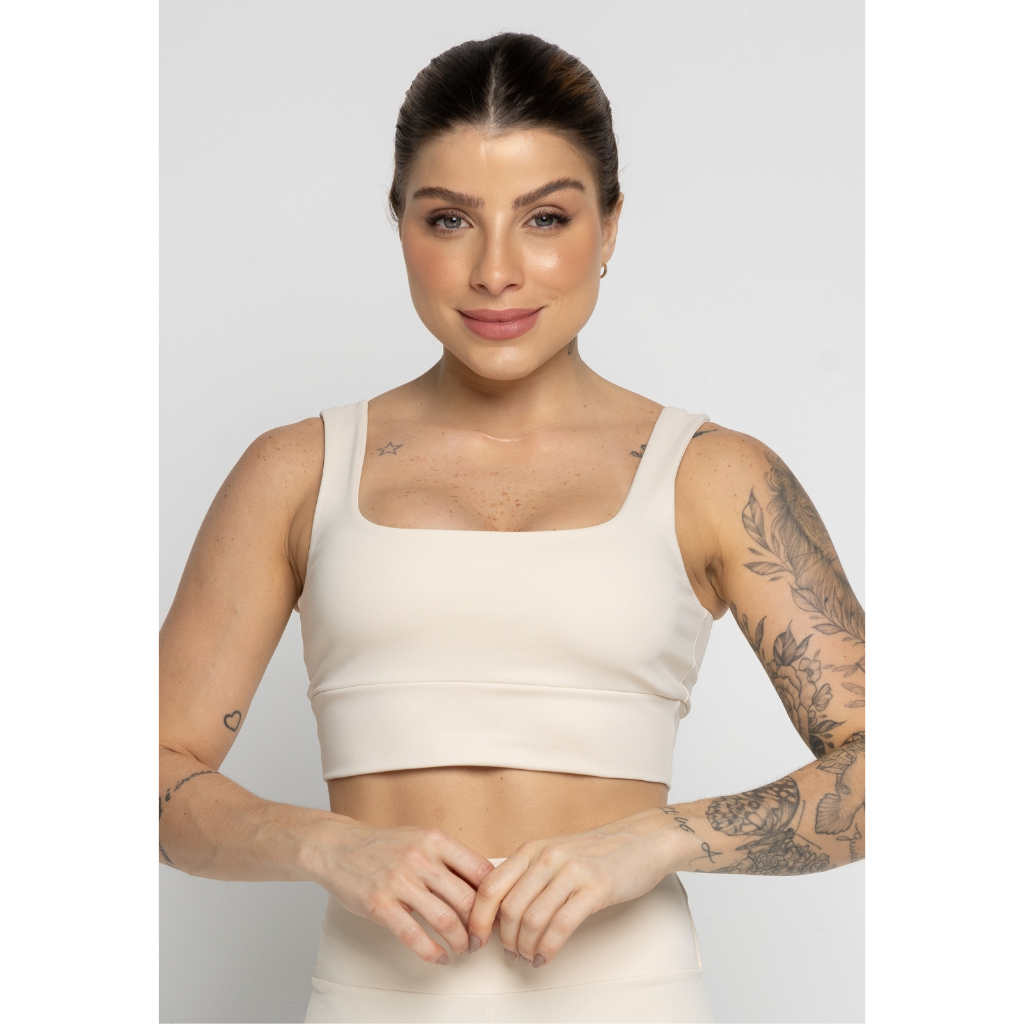 Top Slim Academia Poliamida Duplo Fitness Feminino em Oferta na Shopee