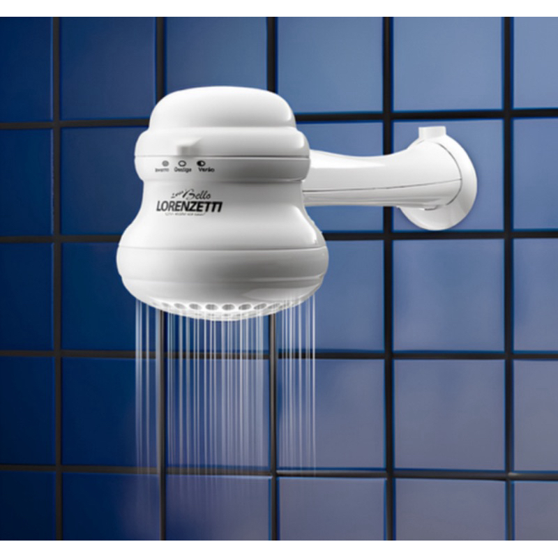 Ducha Lorenzetti com cano 4600w 220v branca Loren Bello Ultra cano esconde os fios