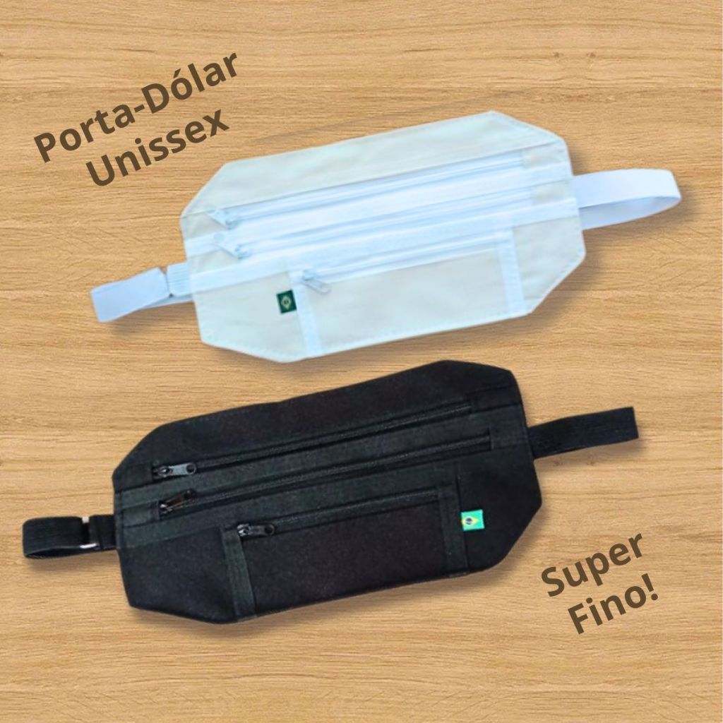 Porta Dólar de Lona Super Fina/ Unissex/ Celular, Documentos, Cartões, Moedas/ Doleira/ Pochete em Oferta na Shopee