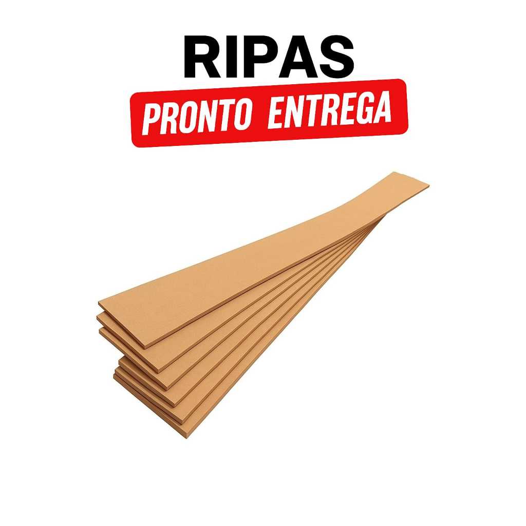 kit 40 ripas Lambril Shiplap Ripas mdf cru 3mm 125x10cm decoraçao parede