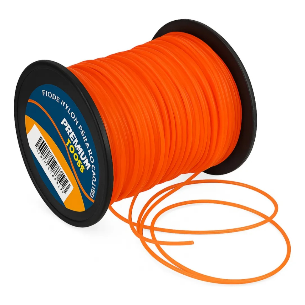 Bobina Fio Nylon Redondo 2.0mm P/ Carretel De Roçadeira 546m Laranja em Oferta na Shopee