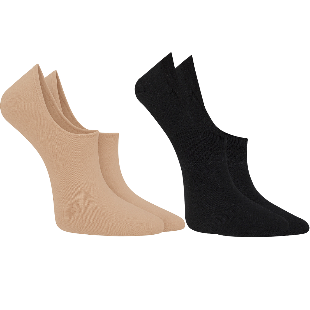 Kit com 1 ou 2 Pares de Meias Soquete Cano Curto Unissex Algodão Confortáveis Academia Dia Dia