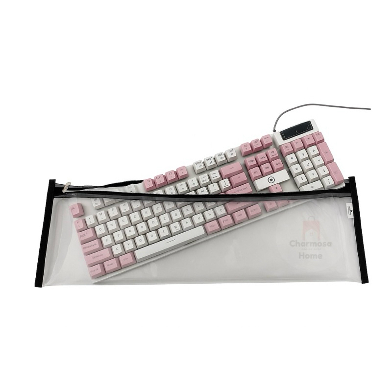 Capa plástica transparente protetora com zíper para teclado PC em Oferta na Shopee
