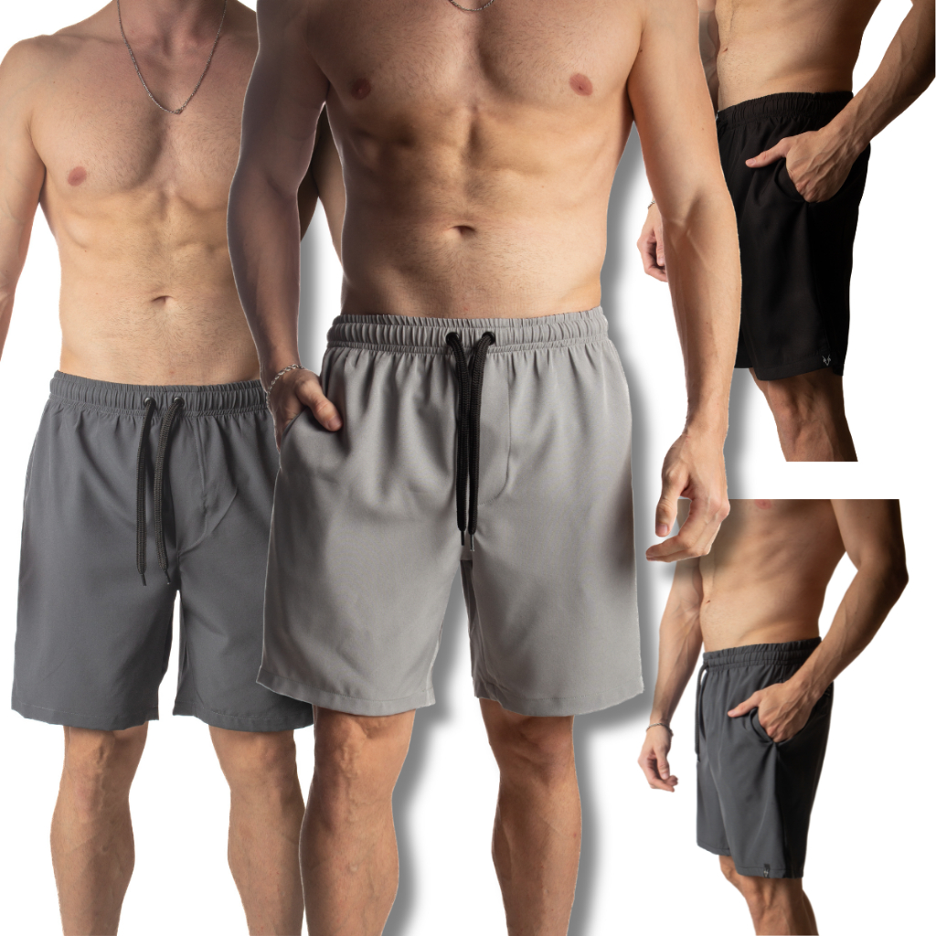 Kit 4 Bermudas Masculina Tactel Esportiva Secagem Rápida Lazer Academia Leve e Flexível