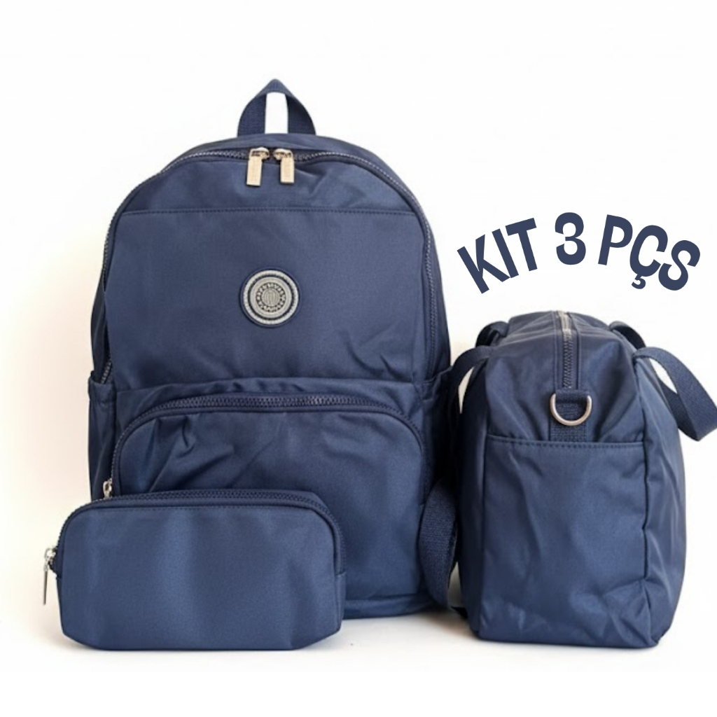 KIT 3 EM 1 PREMIUM MOCHILA, BOLSA TÉRMICA E ESTOJO EM NYLON REFORÇADO KIT 3 EM 1 PREMIUM MOCHILA, BOLSA TÉRMICA E ESTOJO