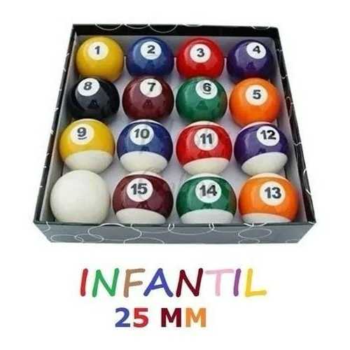 Jogo De Bola De Sinuca Bilhar Infantil De 25mm Numeradas Completo em Oferta na Shopee