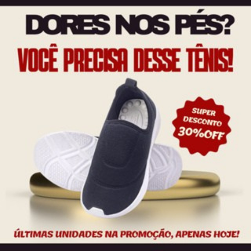 Tênis Ortopédico Massageador, Tênis para fascite plantar, Tênis para Esporão, Tenis ortopedico Flex