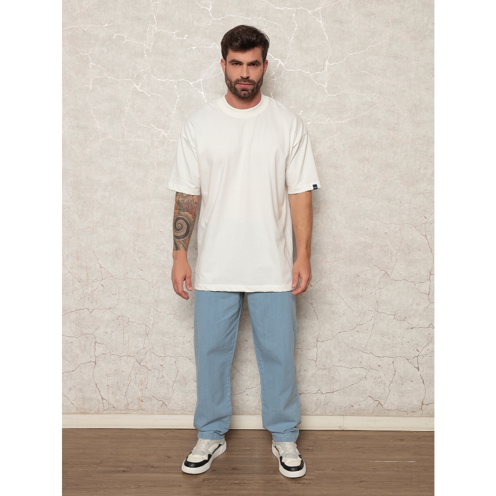 Calça Jeans Masculina Modelo Balão Baggy Reta Boca Larga