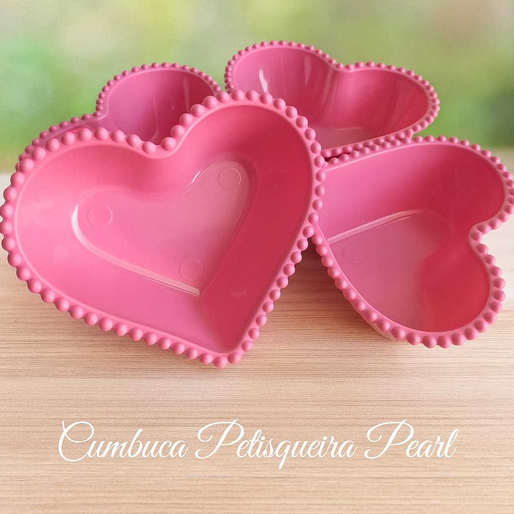 KIT C/04 CUMBUCAS CORAÇÃO PETISQUEIRA EM ACRÍLICO ROSA BEBÊ MODELO PEARL 300ML DELICADA E RESISTENTE em Oferta na Shopee