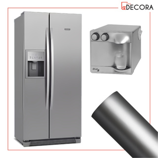Adesivo Vinil Película de Prata tipo Inox 10m x 30cm e 50cm Envelopamento de Geladeiras e Fogões em Oferta na Shopee