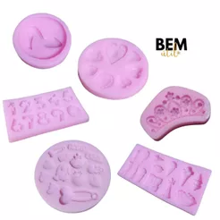Molde de silicone confeitaria pasta americana