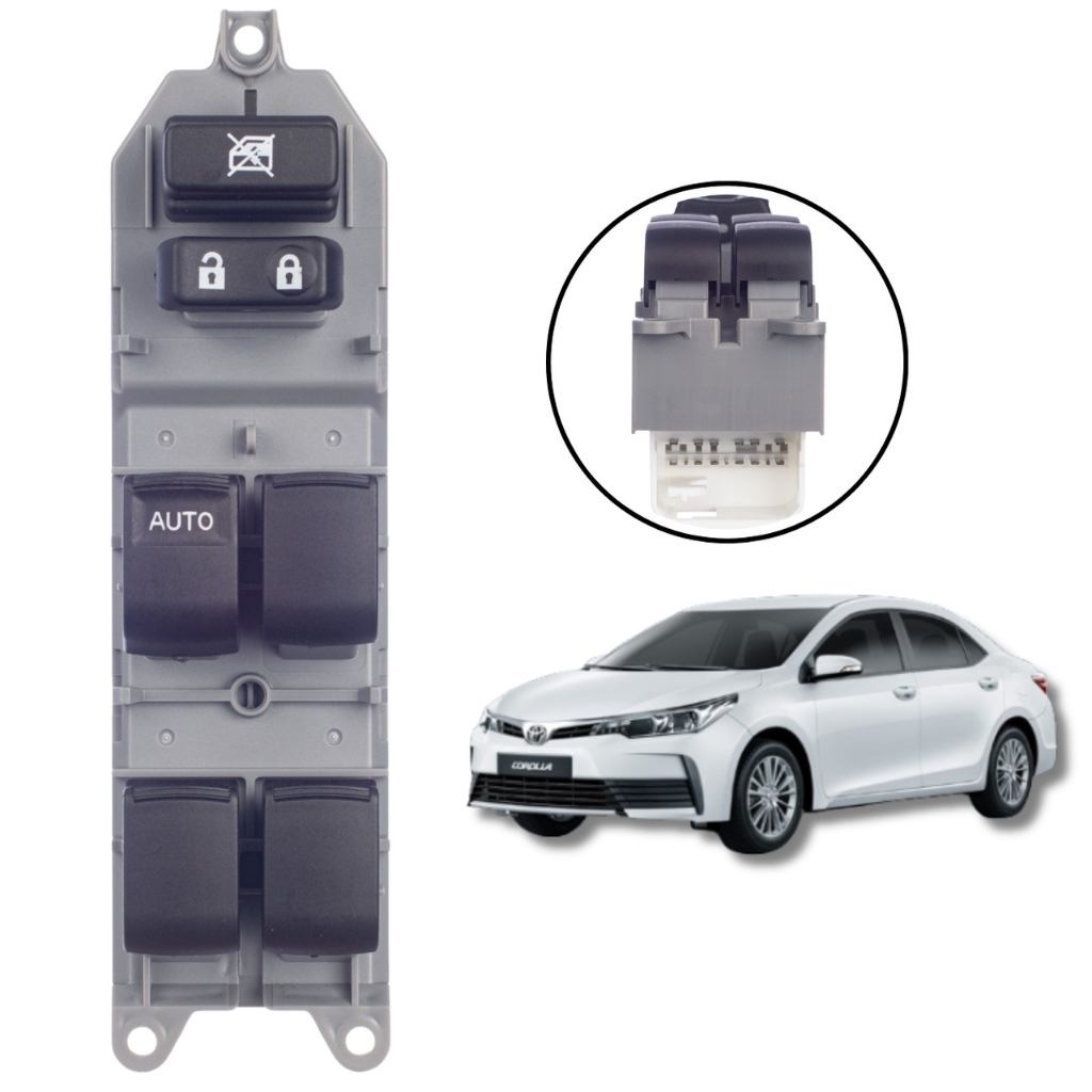 BOTÃO VIDRO ELÉTRICO INTERRUPTOR TOYOTA COROLLA 2006/2016 em Oferta na Shopee
