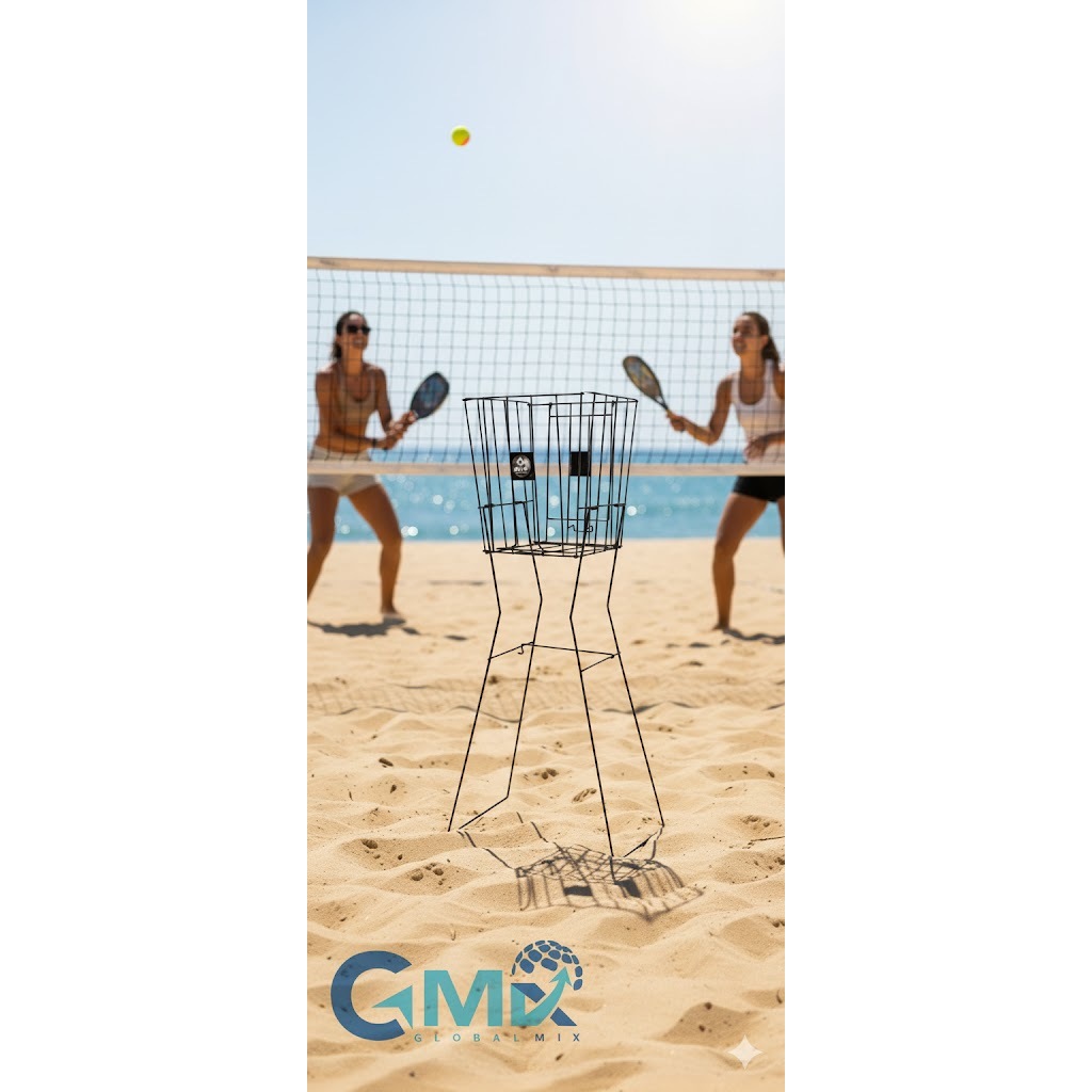 Cesto Pegador de Bolas para Tênis, Beach Tennis e Padel | Capacidade para até 75 Bolas