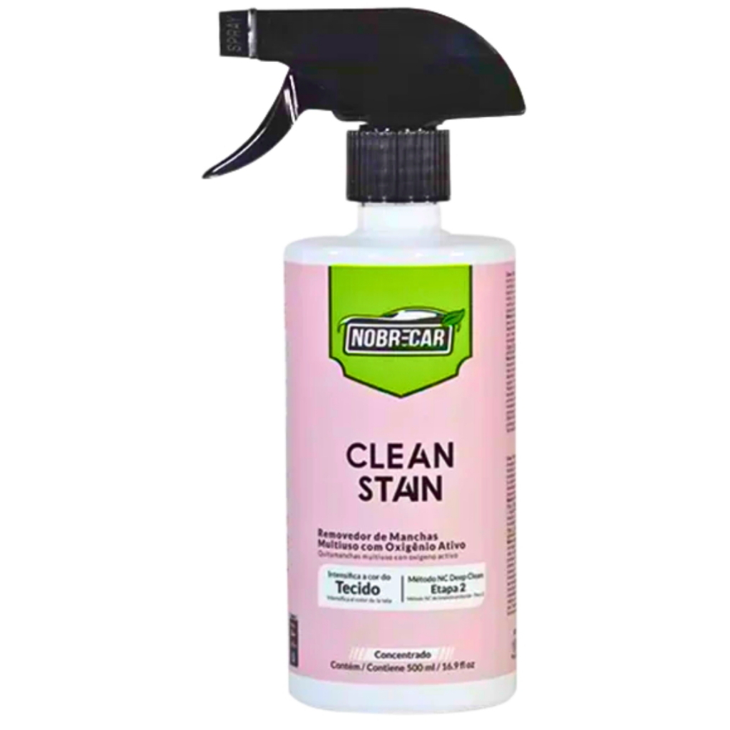 Clean Stain 500ml Removedor de Manchas Limpeza Profunda para Tecidos NobreCar