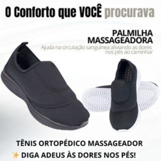 Tênis Feminino Ortopédico Massageador,  Tênis feminino para Esporão, Tênis feminino para fascite plantar, Tênis