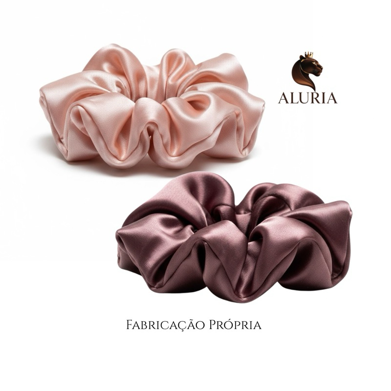 Xuxinha de CETIM - Buchinha Cabelo - Elastico de cabelo - - Scrunchies Anti frizz cabelos lisos e cacheados