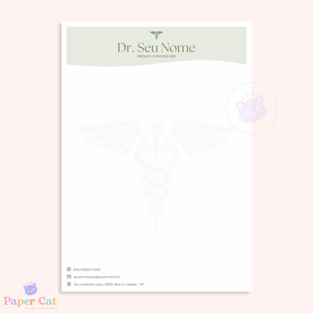 Bloco Receituário | Papel Timbrado | Várias Profissões | Personalizado | Tamanho A5 | 50 Folhas em Oferta na Shopee