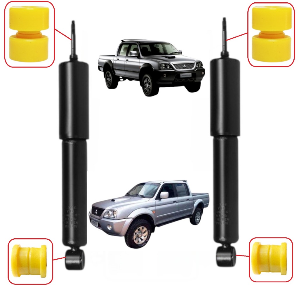 Kit Bucha Pu Amortecedor Dianteiro Superior e Inferior L200 2.5 Sport Outdoor 2204-2012