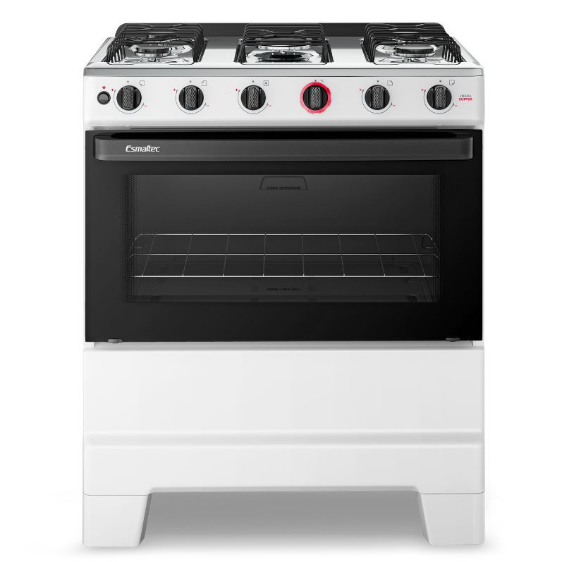 Fogão 5 Bocas Esmaltec Ideal Super com Acendimento Automático - Branco