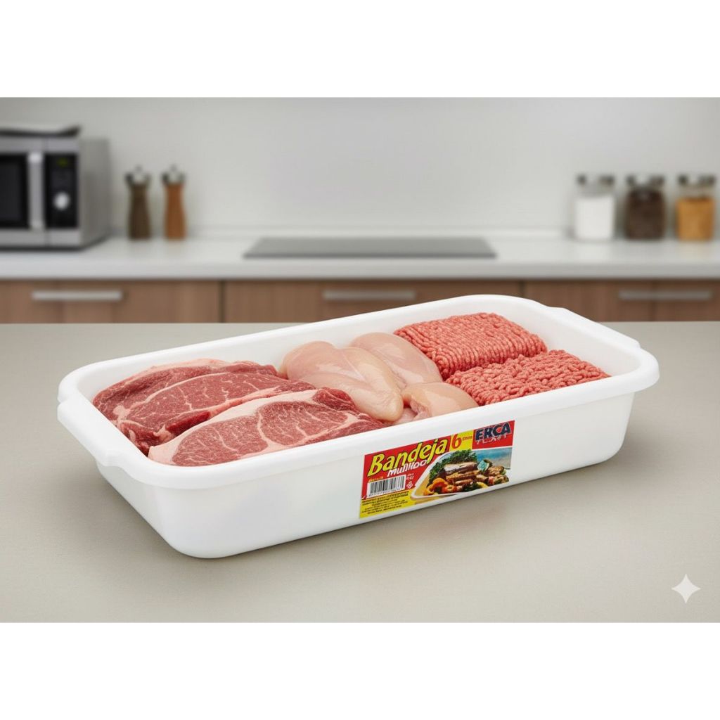 Bandeja Multiuso 6 Litros Kit c/4 Kit c/6 Kit c/8 Kit c/10 Cozinha Churrasco Restaurante Festa 168