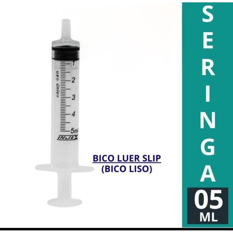 kit c/ 50 seringas de 05 ml descartáveis sem agulhas.
