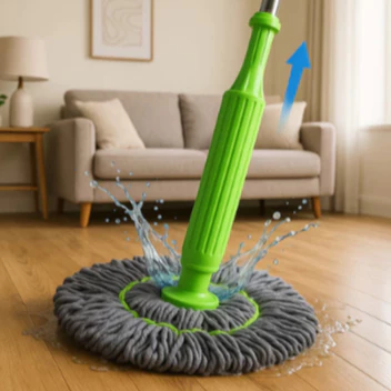 Mop 2 em 1 com desidratação automática esfregão giratório limpeza de piso fácil cozinha e banheiro — imagem 1