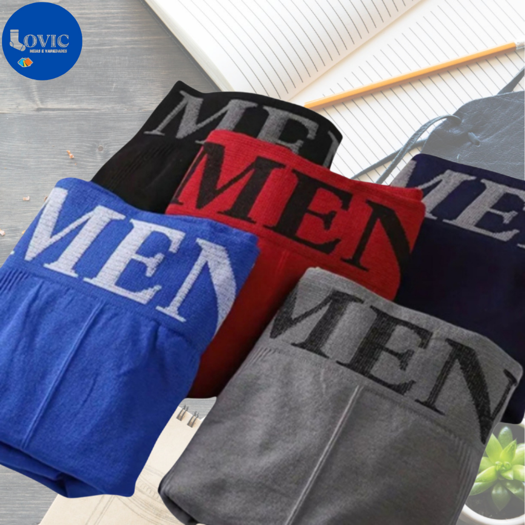 Kit 10 Cuecas Boxers Masculina Cueca Adulto de Microfibra ou Kit 4 Cuecas