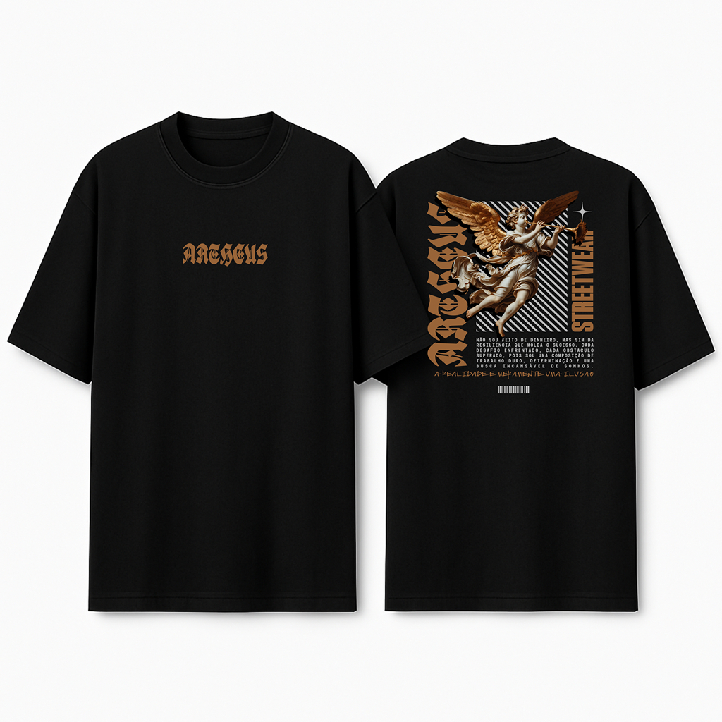 Camiseta Oversized Assalt Streetwear Estampada Moda Urbana Estilo Rua Camisa Larga Manga Curta Jovem