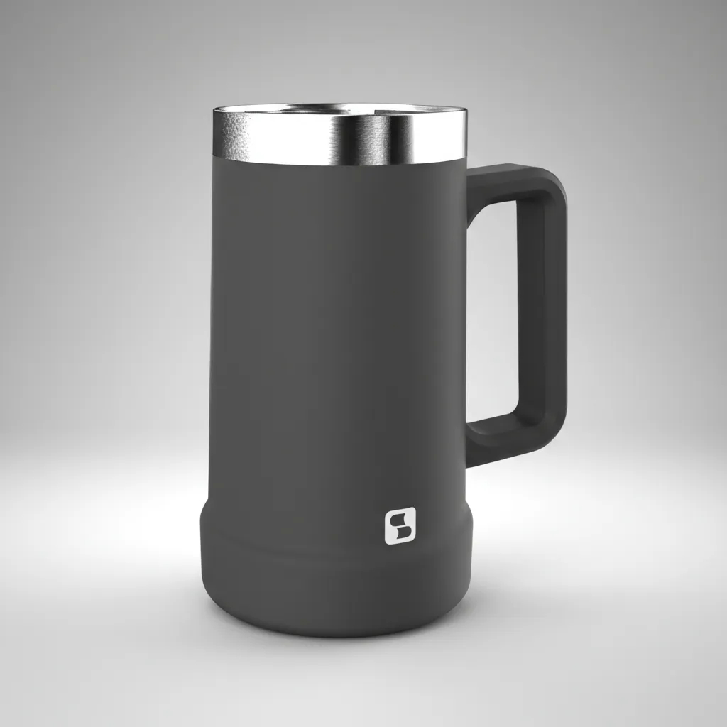 Caneca Térmica Cinza 750ml Soprano – Alta Durabilidade, Mantém Temperatura por Mais Tempo