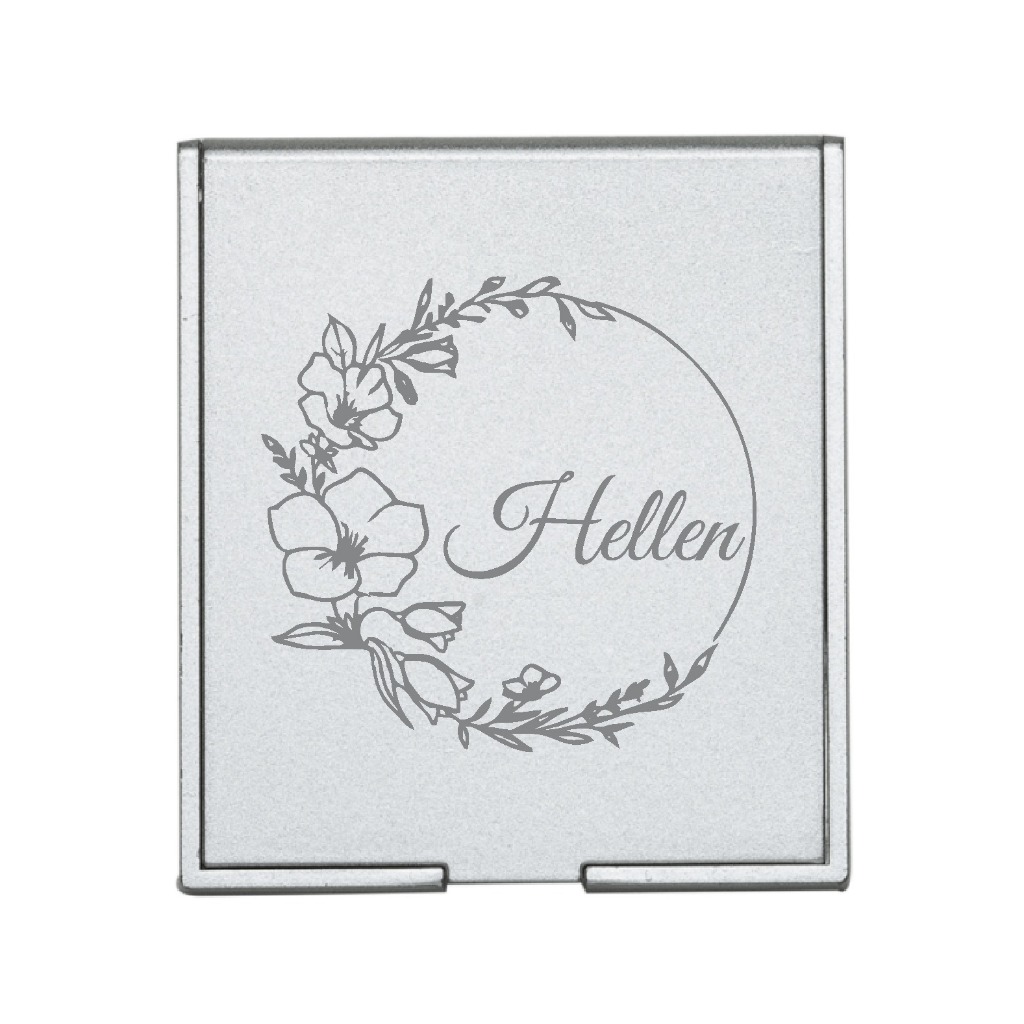 Espelho Personalizado com Nome | Lembrancinha Casamento, Aniversário, Chá, Mimo para Bolsa e Maquiagem