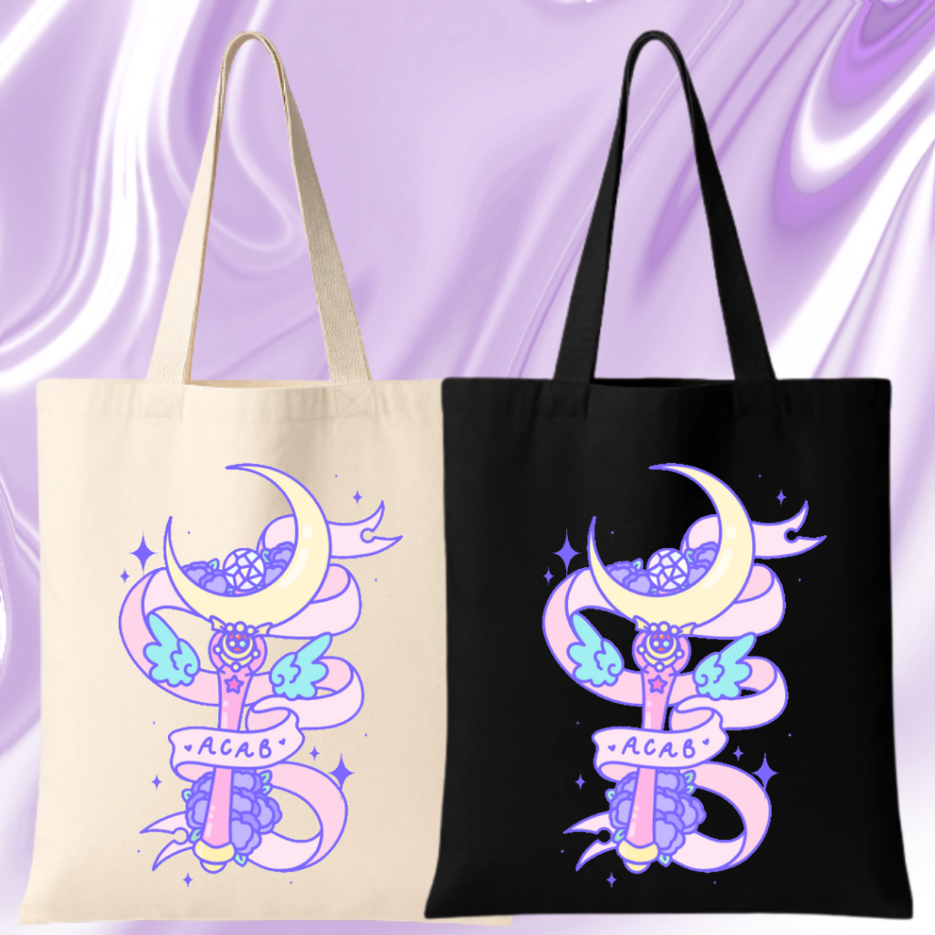 Ecobag ACAB Moon Wand Sailor Moon || Algodão Preta ou Cru