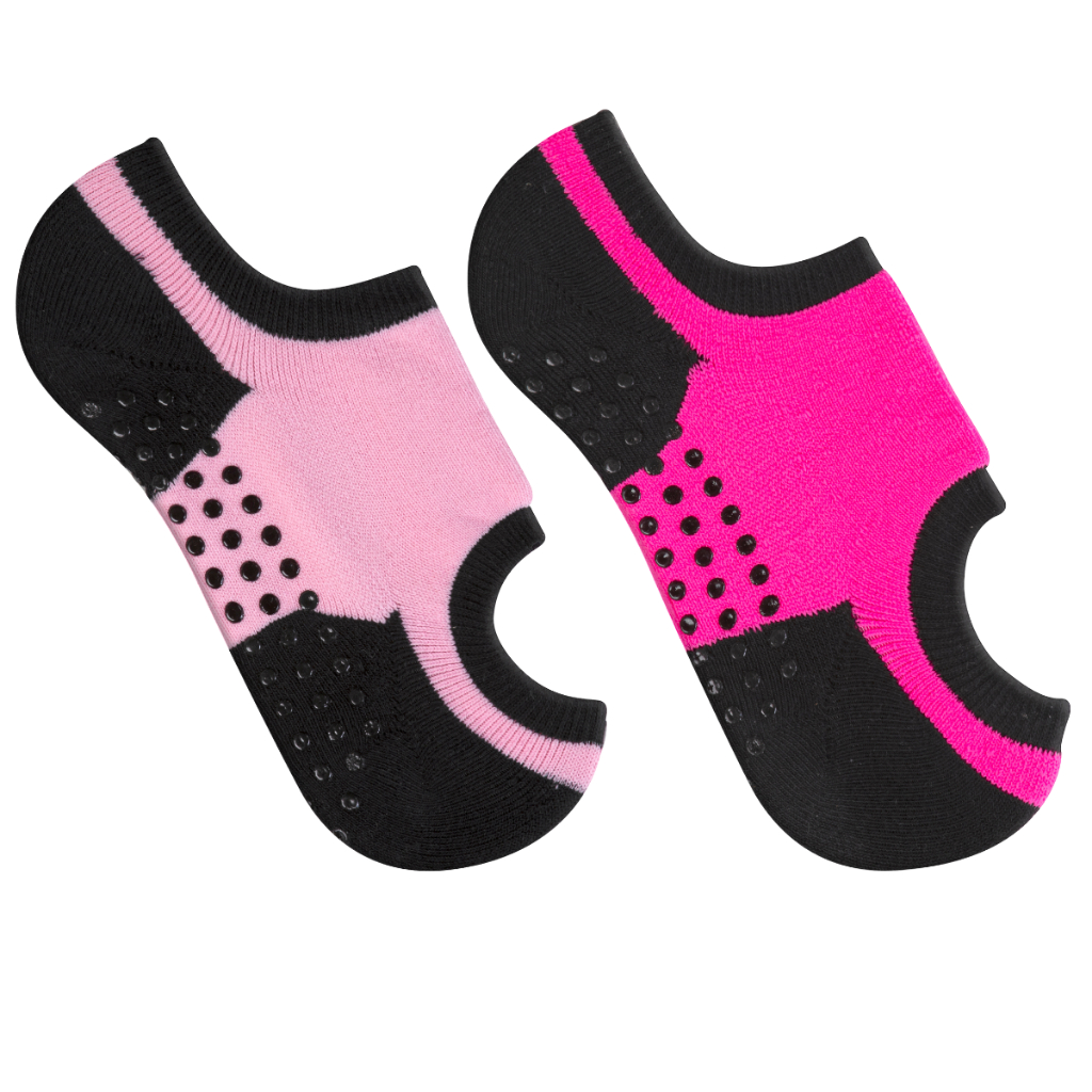 Kit 1 ou 2 Pares de Meias Pilates Antiderrapantes Femininas Sapatilha Algodão Yoga Academia em Oferta na Shopee