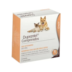 Duprantel Vermífugo Cães e Gatos- 4 Comprimidos - Duprat