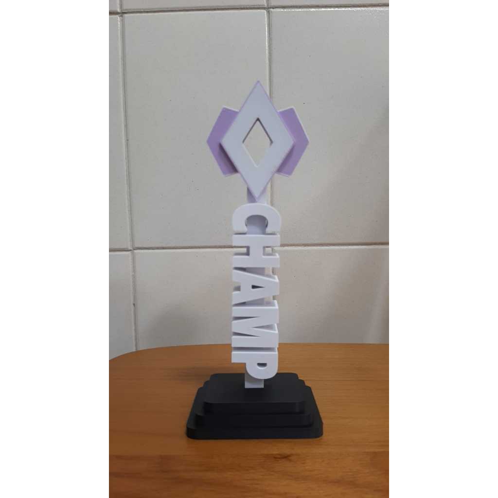 Troféu do rank Champion - Rocket League - Impressão 3D