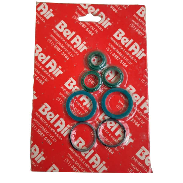 Kit de Vedação Hidráulica BelAir – Jogo de Anéis e Retentores para Cilindro Pneumático/Hidráulico