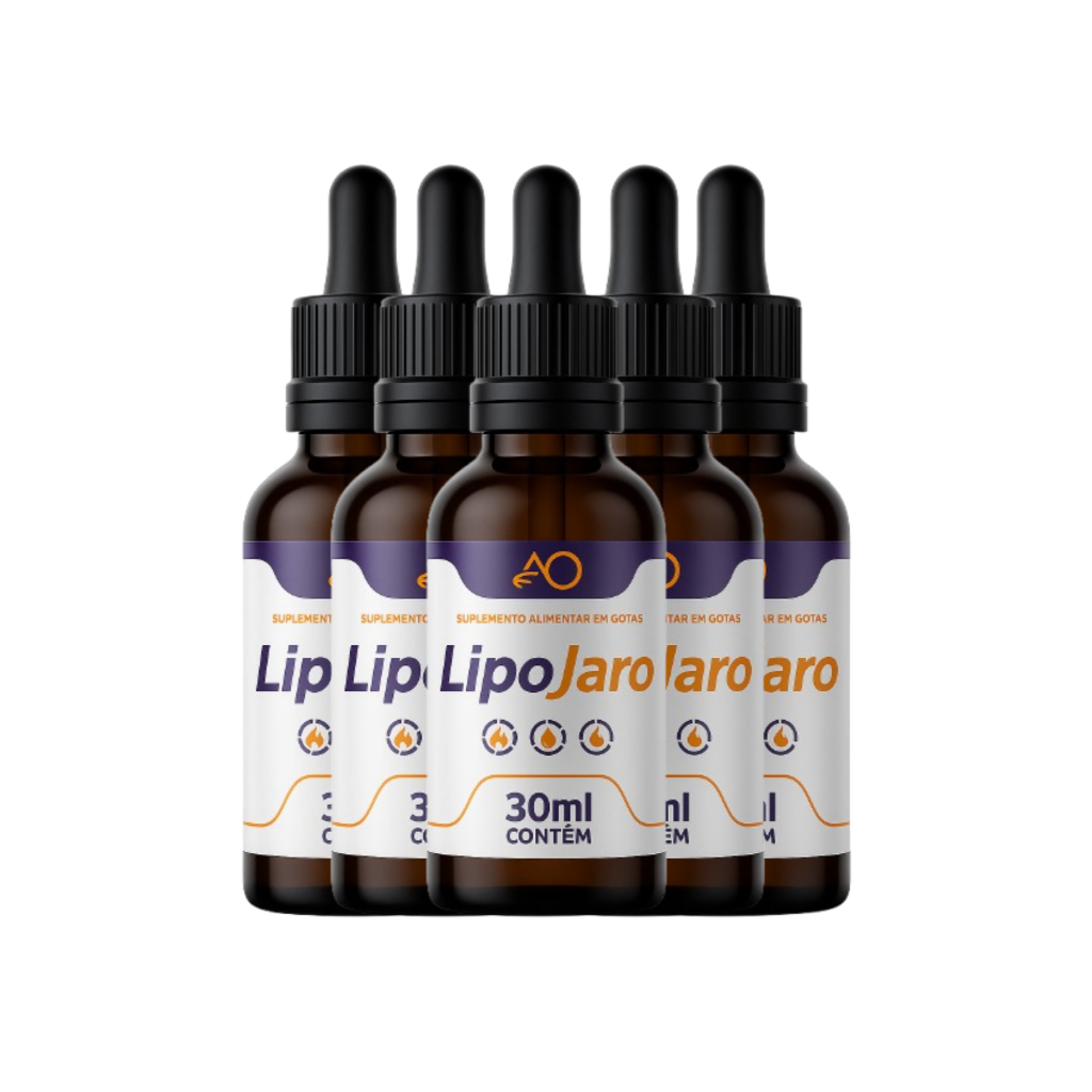 5 Frasco LipoJaro 30ml Natural - Formula Premium em Oferta na Shopee