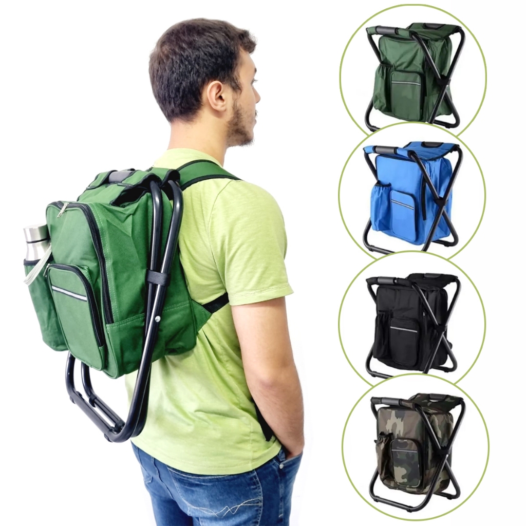 Bolsa Cadeira Semi-Térmica Cooler 25 Litros Suporta 90Kgs Dobrável Ideal para Praia Camping e Pesca