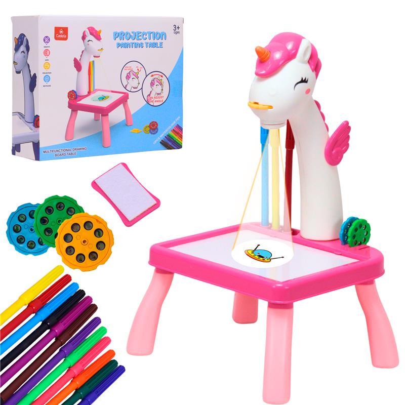 Mesa Projetora De Desenhos Educativa Unicórnio Rosa Infantil Criativa – Castela em Oferta na Shopee