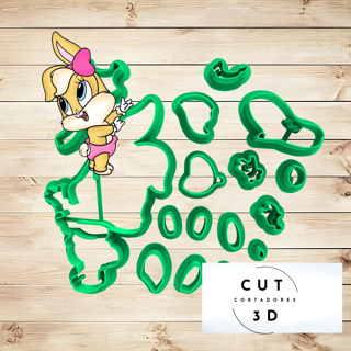 cortador looney tunes lola 7cm em Oferta na Shopee