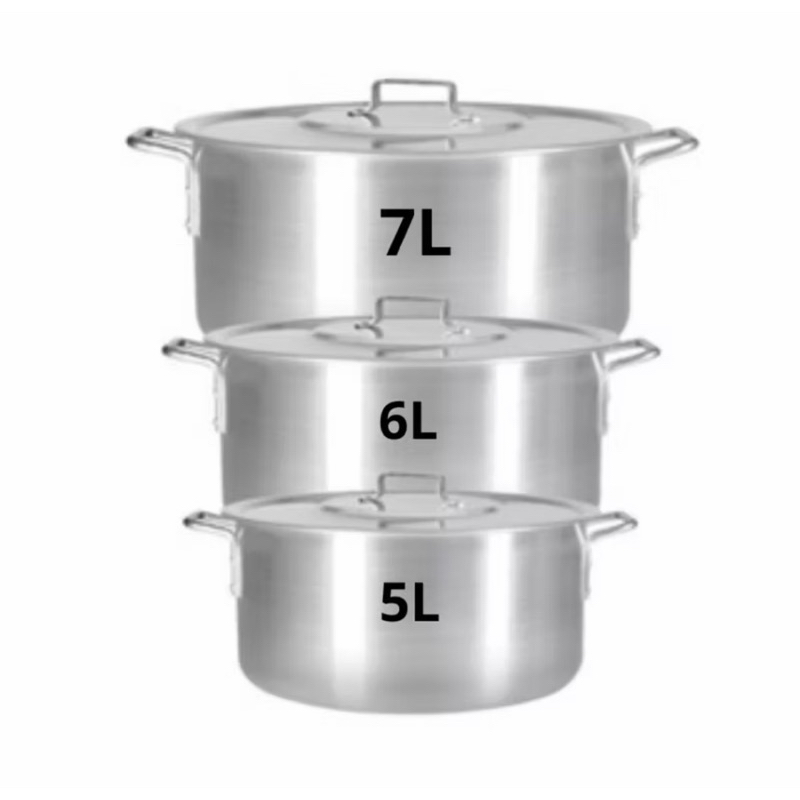 Imagem Kit Panelas de Alumínio para Feijoada Jogo de Panela 3 peças Kit Feijoada Caçarola Grande