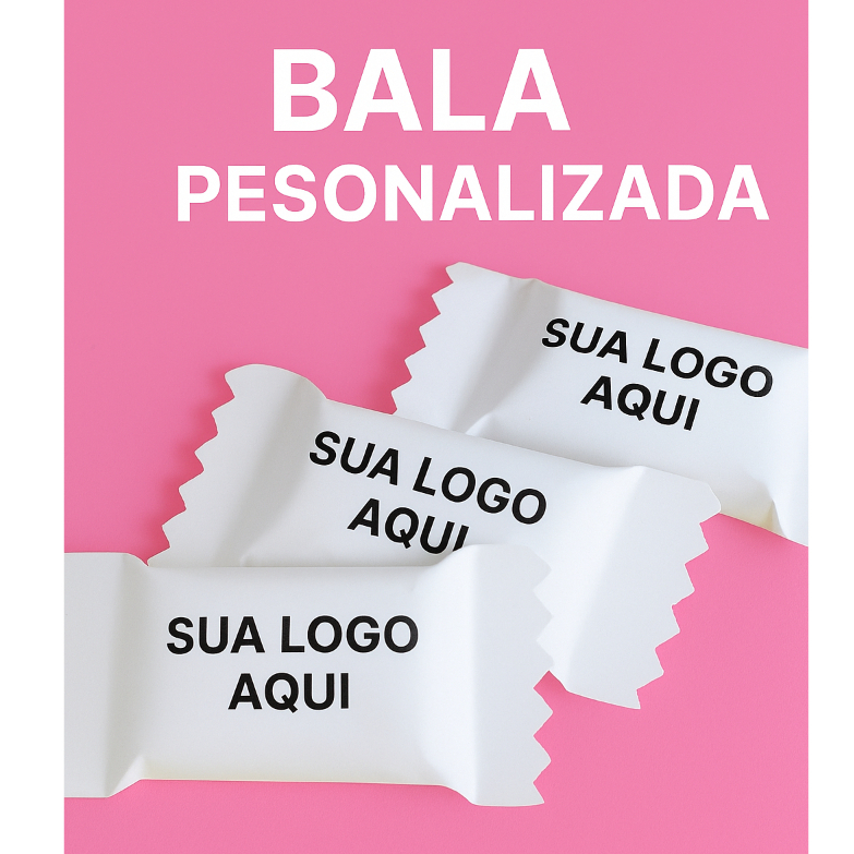 50/100 Balas/Balinhas personalizadas com sua logo I Chá de bebê Aniversário Festa Infantil