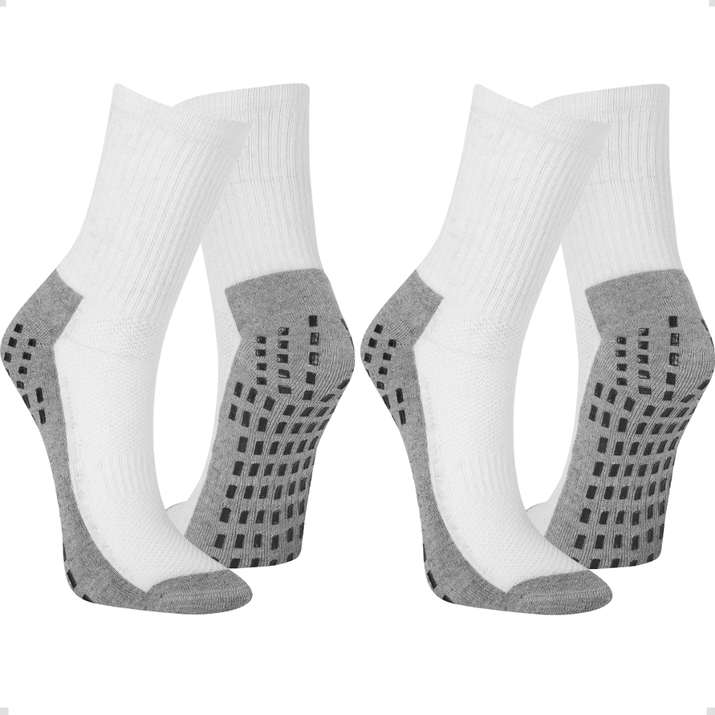 Meias Esportivas 1 ou 2 Pares Antiderrapantes Masculino Cano Médio Confortáveis Treino Futebol em Oferta na Shopee