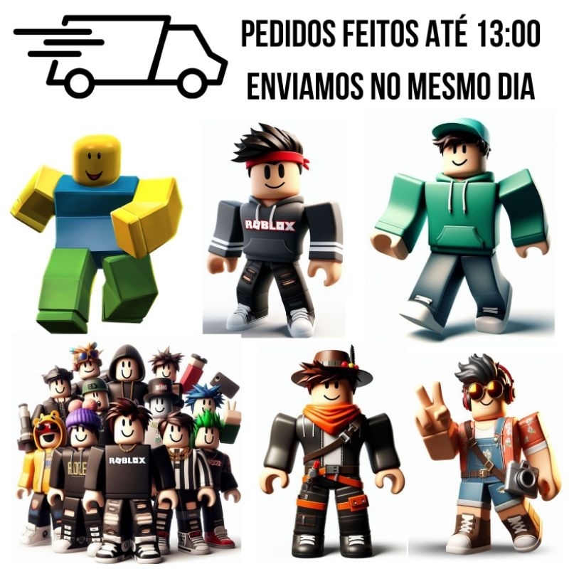 Display Roblox em MDF 6 Peças 20cm – Decoração Infantil, Festas e Lembrancinhas em Oferta na Shopee