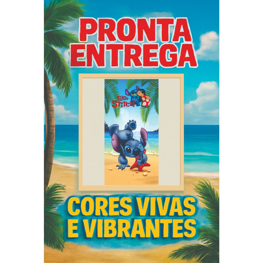 Toalha De Banho e Praia Infantil Gigante Estampada Algodão Princesas Heróis e Personagens